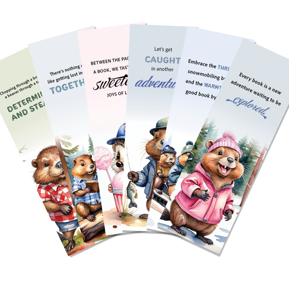 Beaver Family Adventures Book Markers | Variety Package of Six