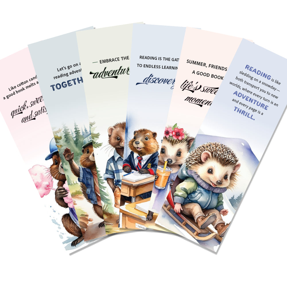 Beaver Family Adventures Book Markers | Variety Package of Six