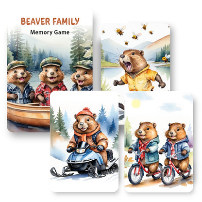 Beaver Family Memory Game
