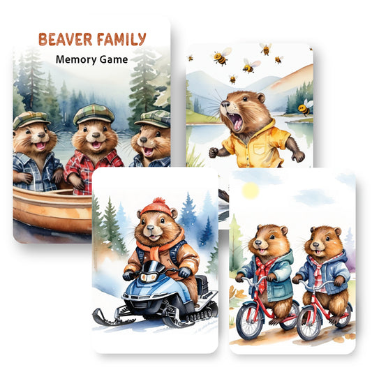 Beaver Family Memory Game